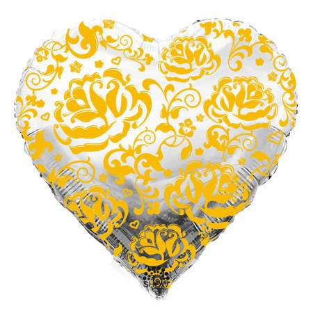 Foil balloon "Golden Roses" 18" (45cm.)